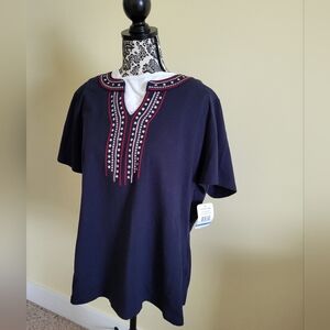 NWT Women's Breckenridge Pullover Shirt. Great Patriotic Theme. Never Worn